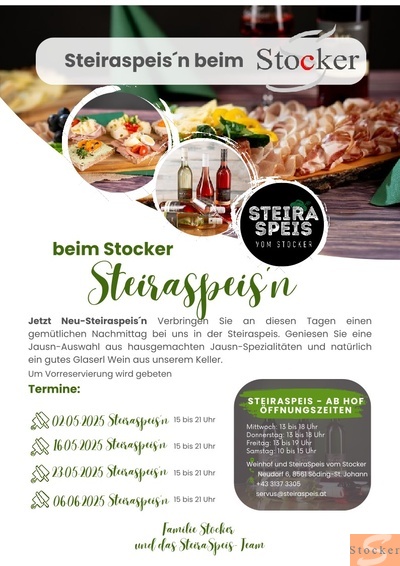 Steiraspeisn beim Stocker